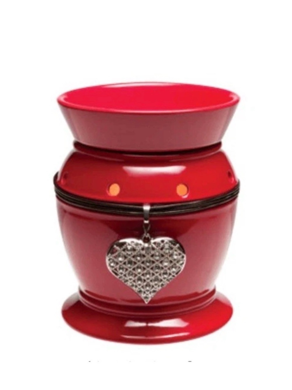 Scentsy Be Mine Red Heart Valentines Day Full Size Wax Warmer Retired Rhinestone